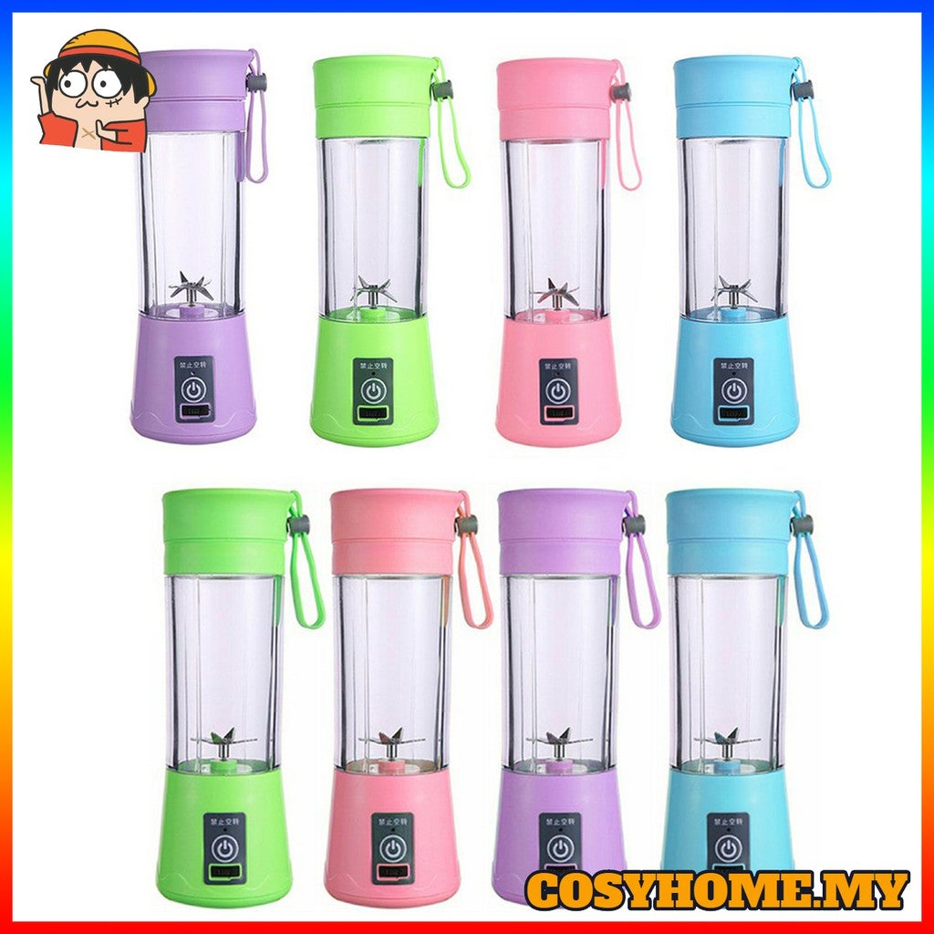 ?? PROMOTION SL008 6 knife USB Portable Electric Fruit Juicer Cup Bottle Mixer Rechargeable Juice Blender Ready Stock