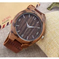 Ready Stock Real Leather Strap Men Watches Men's watch Bamboo watch unisex watch