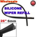 2 Pcs Silicone 26" 6mm Cut to Size Universal Vehicle Replacement Wiper
