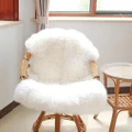 ??Soft Sheepskin Rug Chair Cover Artificial Wool Warm Hairy Carpet Seat Pad