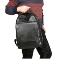 Leather large capacity backpack backpack computer bag for men