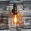 Vintage Industrial Retro Iron Water Pipe Wall Light Sconce Lamp Loft Fixture
