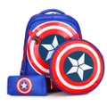 3D School Backpack American Captain 2pcs/set for Boys