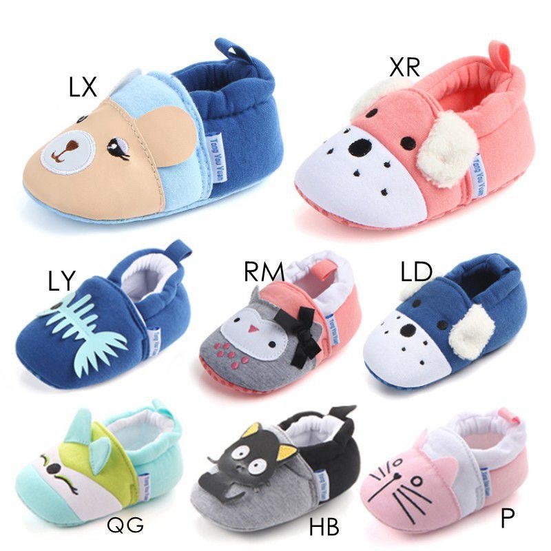Baby Boys Girls Soft Cotton Crib Baby Shoes Anti Slip Toddler Shoes