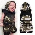 Baby Top Boys Female Woman Vocabulary Berhoodie Color Camouflage + Short Pants