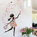 Flower Faerie Dance Girl Wall Stickers