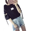 Female Harajuku BF Style Loose Letters Patterned Half-sleeved Casual T-shirt