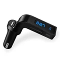 Bluetooth FM Transmitter,Wireless In-Car FM Adapter with USB Car Charging