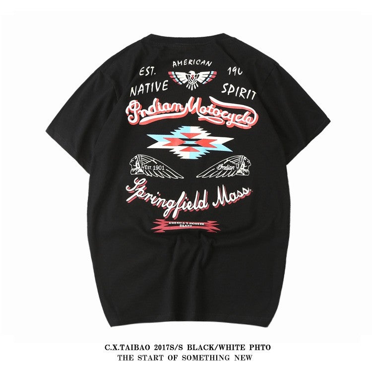 Rock wind, Indian head, men's Short Sleeve T-Shirt