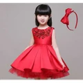 Red Princess Dress Wedding Party kids Clothes
