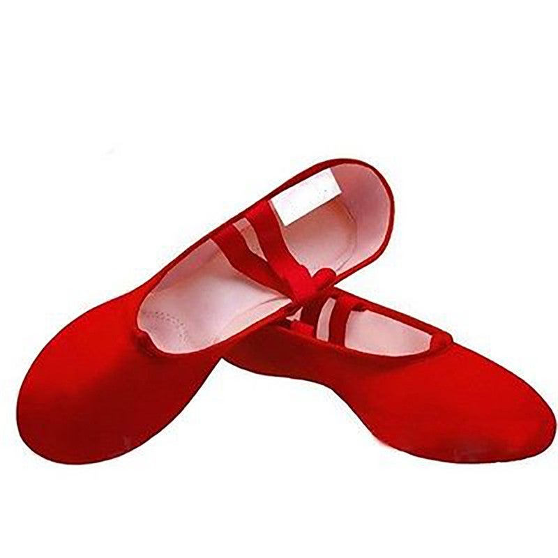 Adult Child Canvas Soft Ballet Dance Shoes Slippers Pointe Gymnastics Shoes