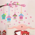 Wall Stickers Creative Pink Birdcage