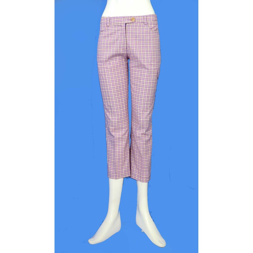 Ms Golf Pants TP21 Purple Checker