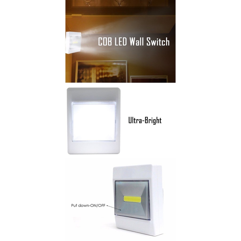 idrop COB LED 3W Ultra-Bright Wall Switch AAA Battery Operation