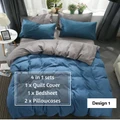 Comfort 4 in 1 Quilt Cover Bed-sheet Set- Design 1