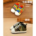 Clearance Sale baby shoes Prewalker boy girl Canvas shoes Army Rainbow