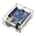 DOM Arduino ATmega328P CH340G UNO R3 Board + USB Cable +Acrylic Box Case Kit