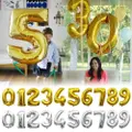[READY STOCK] 42 inch Huge Numeric Foil Balloon (GOLD)