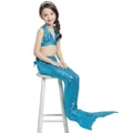 Girl's 3 Pcs Mermaid Tail Swimwear kids Bikini Swiming suit Mermaid Clothing