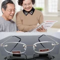 Healthylife Ultra Light Spring Leg Glasses Frameless Aspheric Reading Glasses