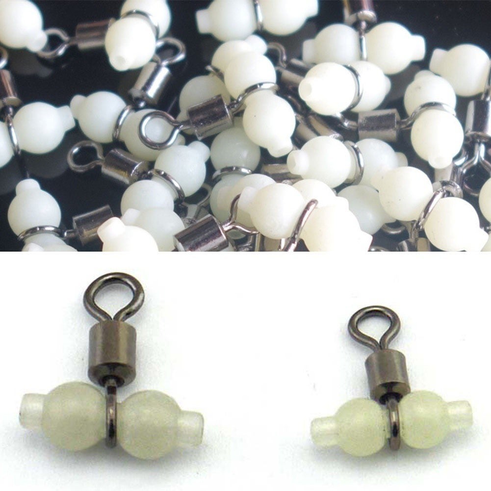Healthylife Luminous Gourd Rolling Swivel Ring Connector Sea Fishing Tackle Tool