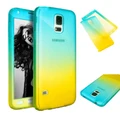 For Samsung S5 360� Full Protective Gradient Color Hard PC Case+Tempered Glass