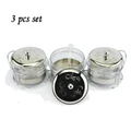 220ml/canister 3pcs viewable Cruet Condiment Spices Set Canister Seasoning Tools