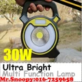 Ultra Bright 30W Rechargeable Multi Function Led Lamp COB Lamp Torch Light