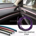 5M Diy Car Flexible Trim Car Interior Exterior Strip Line - Glossy Purple