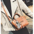 Korean Womens Retro Fashion Teddy Bear Strap Zipper Casual Handbag