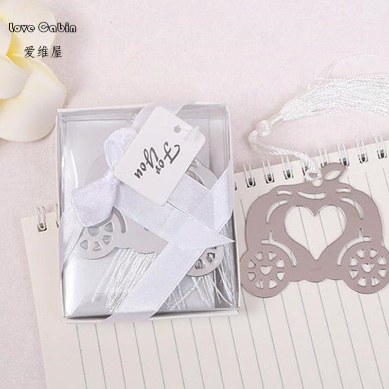 Pumpkin Carriage Bookmark Wedding gift 50pcs