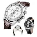 MEGIR Classic Brand Date Chronograph Sport Watch Business Quartz Leather Watches