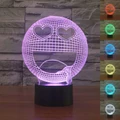 Funny Emoji 3D Night Light 7 Colors Gradient Drool Emoticon USB LED Table Lamp