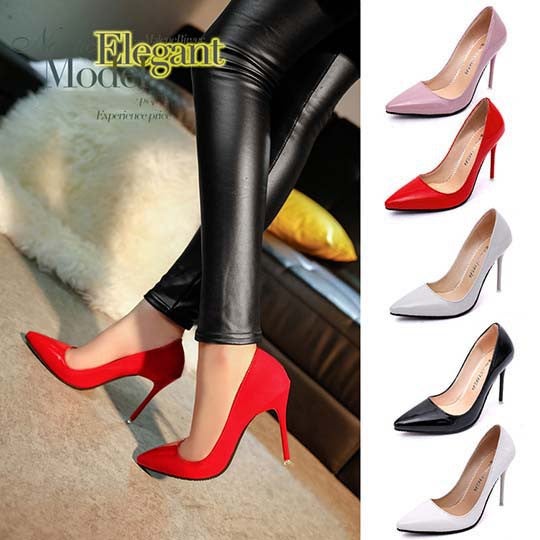 Europe and the United States sexy pointed shoes fine with high heels shoes