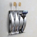 1PC Stainless Steel Wall Mount Toothbrush Holder 2/3 Holes Self-adhesive MNKG