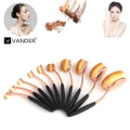 Ifone 10pcs gold-plated toothbrush Makeup brushes (with box)