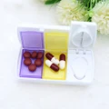 ??NEWLIFE Medicine Tablet Pill Storage case Box With Splitter Hold Pill Cutter