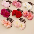 1 Piece Hairstyle Tuck Comb with Rose Flower Veil Hair Accessories Hair Clip