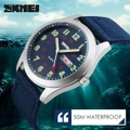 SKMEI Brand Men's Watches Waterproof Nylon Strap Analog Display Date Week Men