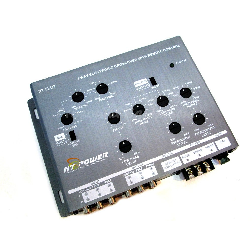 NT POWER 3 WAY ELECTRONIC CROSSOVER WITH BASS CONTROLLER (NT-6EQT)