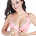 Ready Stock Pregnant Lying-in Front Opening Button Nursing Bra without Underwire