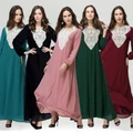 Women Muslim Abaya Islamic Dress Plus Size Chiffon Dress