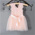????Baby Girls Princess Lace Tulle Flower Tutu Backless Gown Formal Party Dress