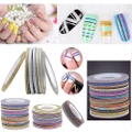 14 Colors/Gold&Silver Set Tape Stickers Nail Art Striping Line 1/2/3mm
