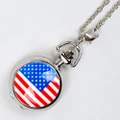 American flag Dial pocket watch Men women fashion and casual watches