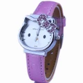 Hello kitty Shape dial Lovely Student girls watch Women fashion and casual quartz watches