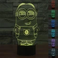 Lovely Minions Night Light 7 Colors Gradient Gift for Kids USB LED Table Lamp