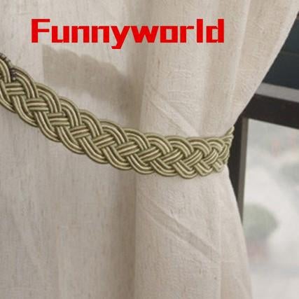 1pcs Braided Satin Rope Curtain Tie Backs Tiebacks Curtain Voile Holdbacks