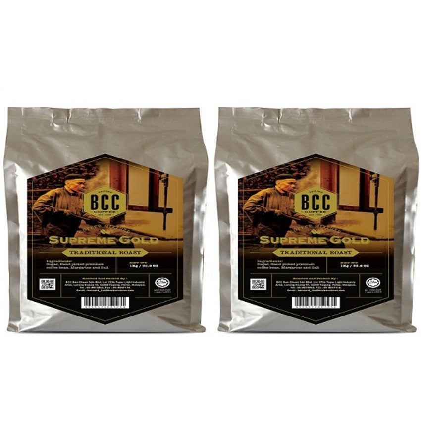 BCC Supreme Gold Coffee Mixture 1kg (2 Packs) + FREE 1 Packs of Drip Coffee