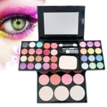 Pro Warm Colors Matte Shimmer Eyeshadow Palette Makeup Kit Set + Brush Mirror M2